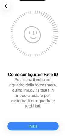 Face id configurazone